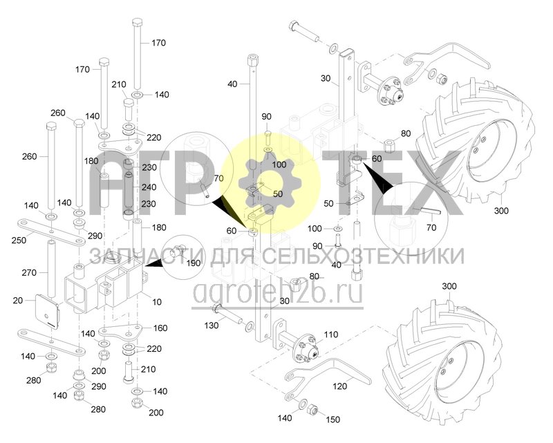 Чертеж  Doppelstuetzrad OL Vario (ETB-0000007744) 