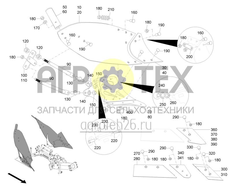 Чертеж  Pflugk?rper WXL35 Streichblechseite (ETB-0000007843) 