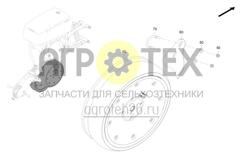 Чертеж  Breite Tiefenf?hrungsrollen 115 mm mit geschlossener Felge (ETB-0000007959) 