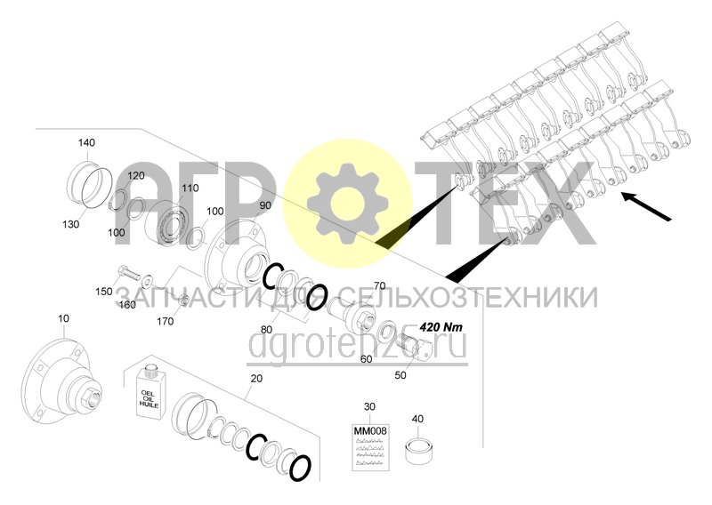  Scheibenlagerung Catros + pro (ETB-0000008059)  (№10 на схеме)