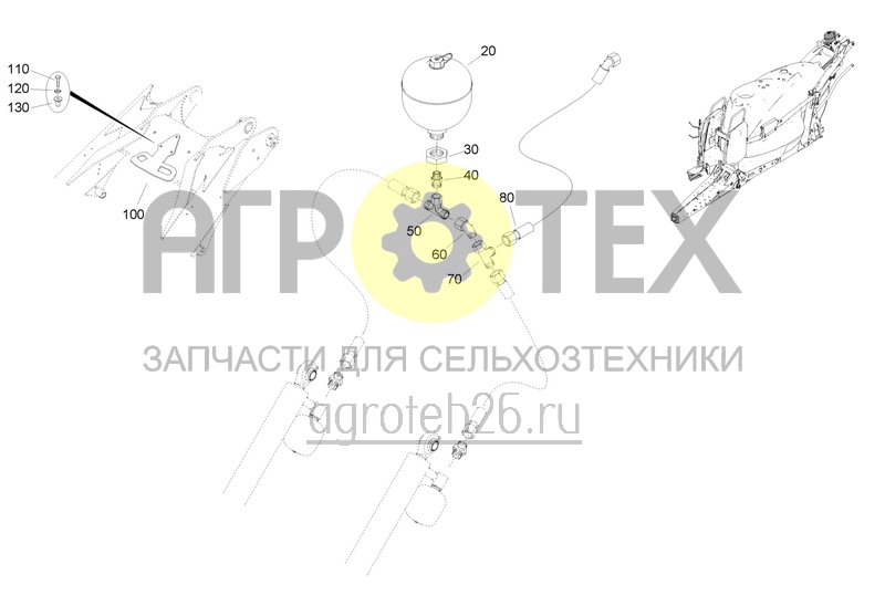 Чертеж  Gest?ngehubwerk Zusatzspeicher UX 4201-UX 8601 (ETB-0000008066) 