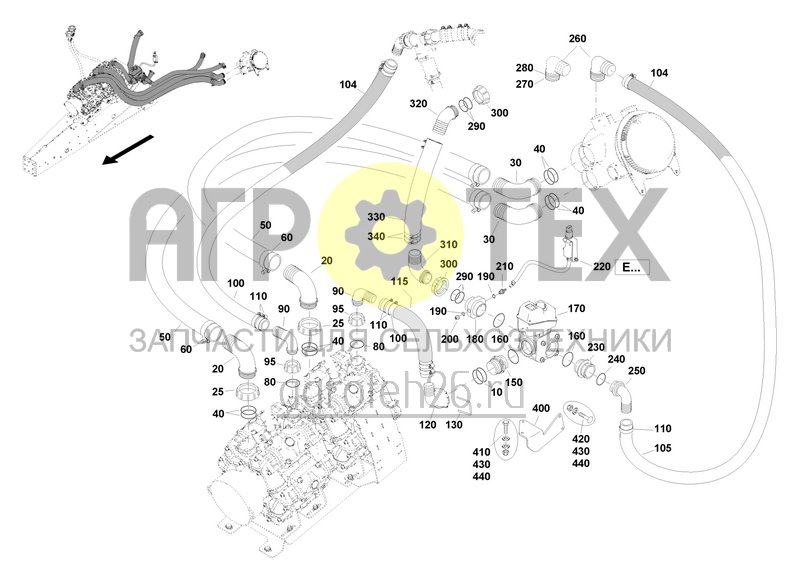 Чертеж  Pumpenausr?stung 700 l/min - Ventil Hauptr?hrwerk ab 04.2023 (ETB-0000008124) 