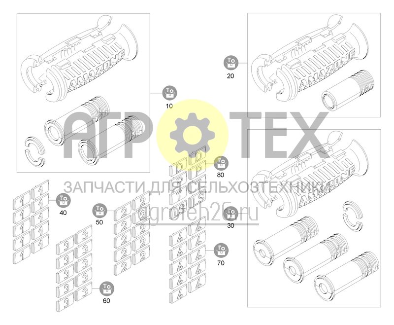 Чертеж  Griff f?r Hydraulikschlauch (ETB-0000008363) 