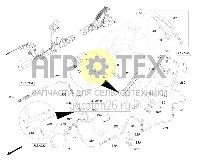 Чертеж  Hydraulik f?r mechanischer Arbeitstiefenverstellung V6 (ETB-0000008548) 