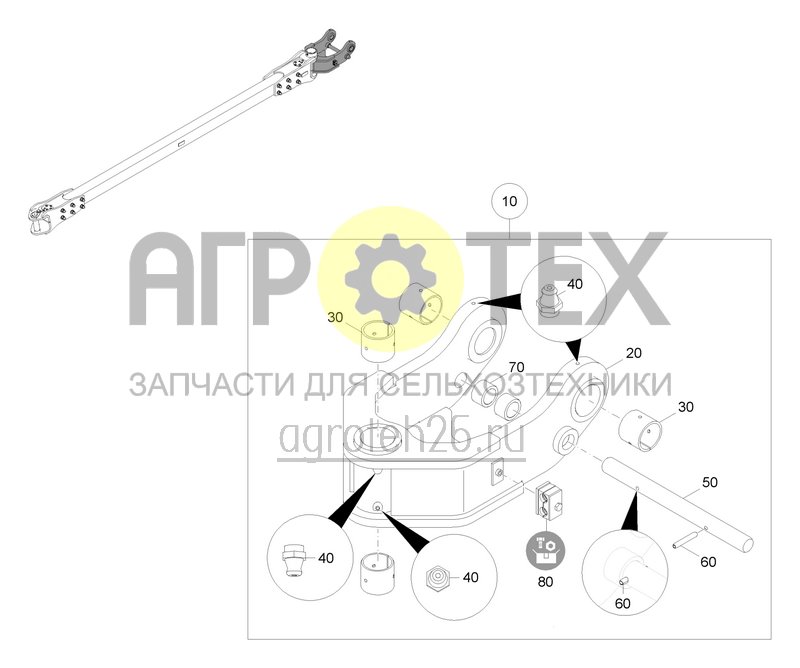 Чертеж  Schwenklager ab HEK0000332 - bis HEK0000380 (ETB-0000008552) 