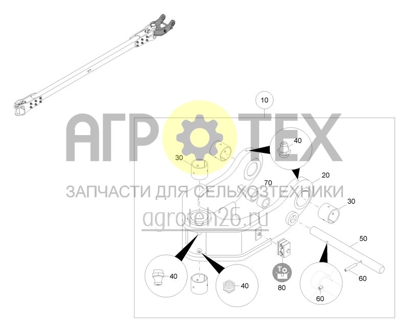 Чертеж  Schwenklager ab HEK0000380 (ETB-0000008553) 