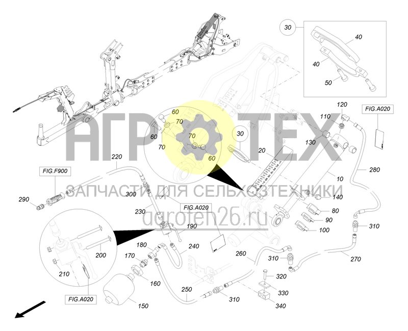 Чертеж  Hydraulik f?r mechanischer Arbeitstiefenverstellung V7 (ETB-0000008557) 