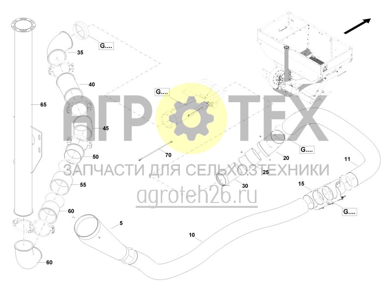 Чертеж  Anbausatz D?nger lang mit elektrischem Antrieb / Luftleitung (ETB-0000008717) 