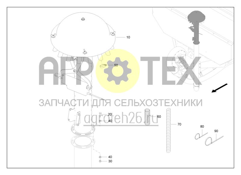  Verteilung Saat DMC 4500 - Reihenabstand 18,75cm mit Fahrgasse (ETB-0000008720)  (№10 на схеме)