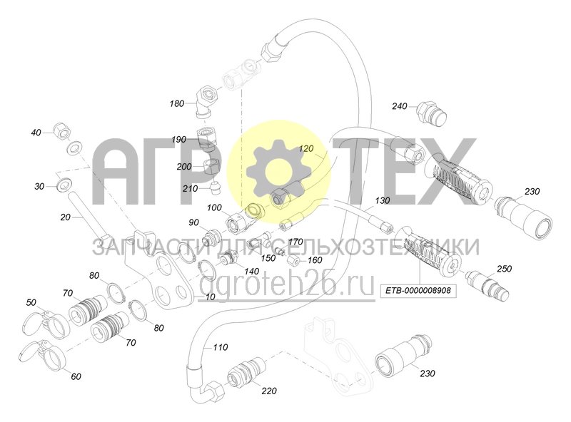 Чертеж  Hydraulische Anschlu?einheit KG (ETB-0000008817) 