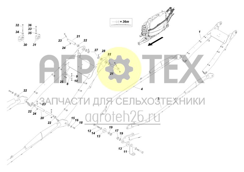 Чертеж  Gest?ngehubwerk UX 7601/UX 8601 bis 36 m (ETB-0000008821) 