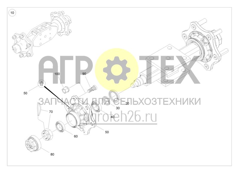 Чертеж  Achse ungebremst LA258 470 6/160/205 (ETB-0000008904) 