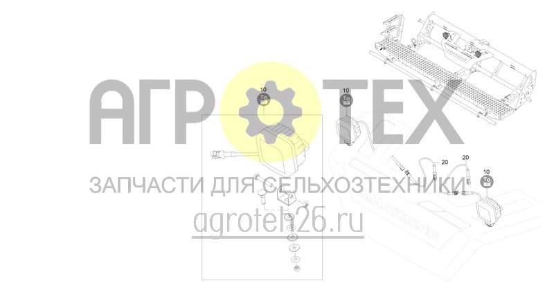  LED Arbeitsbeleuchtung integriert (ETB-0000008906)  (№10 на схеме)