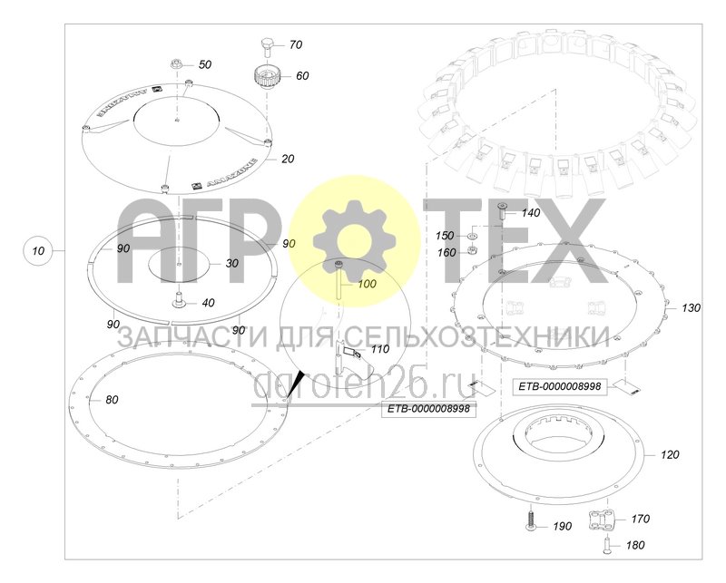 Чертеж  Segmentverteilerkopf 26 Ausl?ufe (ETB-0000008910) 