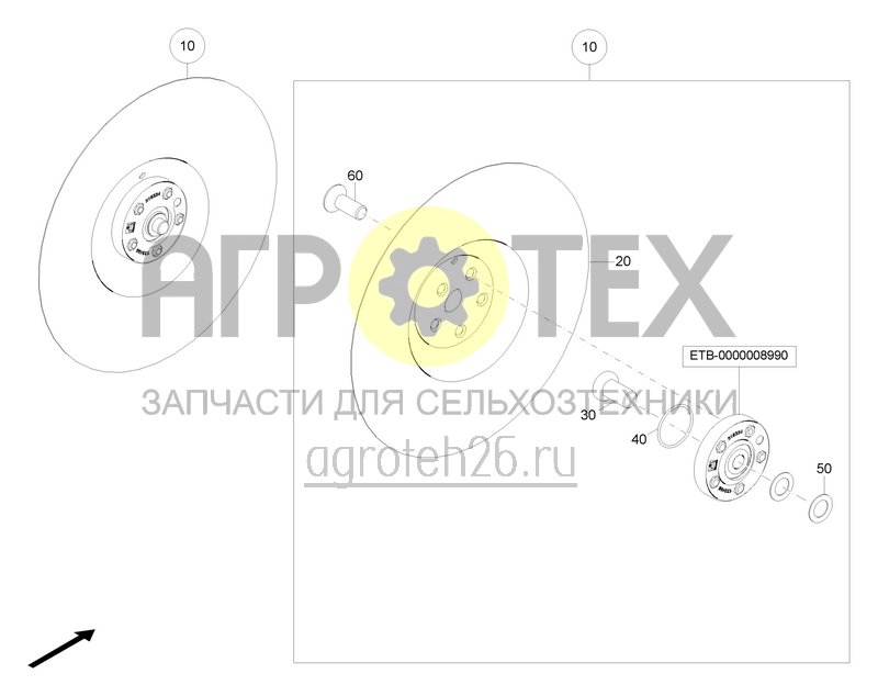 Чертеж  TwinTeC Scheibenlagerung links (ETB-0000008988) 