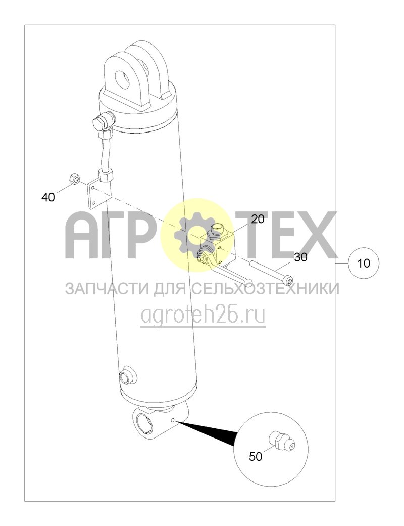  Hydraulikzylinder Wendung (ETB-0000009109)  (№20 на схеме)