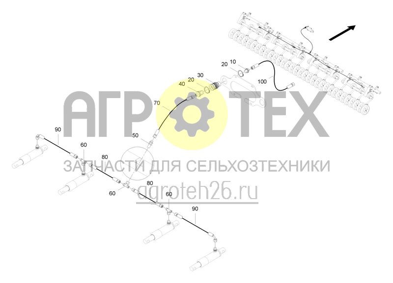 Чертеж  Rollenstriegel DMC 6 M - 187,5 , Hydraulik ab den 01.2018 (ETB-0000009137) 