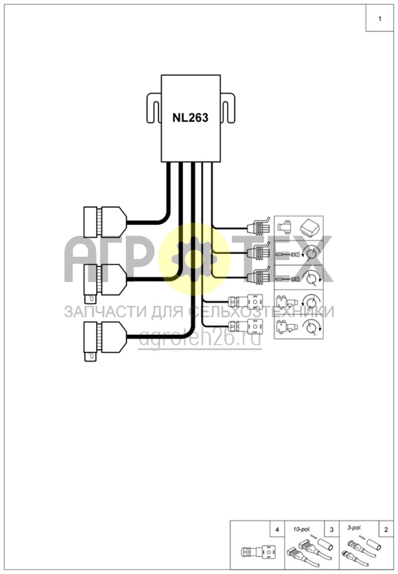 Чертеж  кабельный ствол NL263 (ETB-000810) 