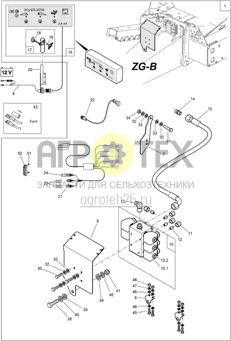 Чертеж  (RUS) Hyclick zur Selbstmontage f?r ZG-B (ETB-000881) 