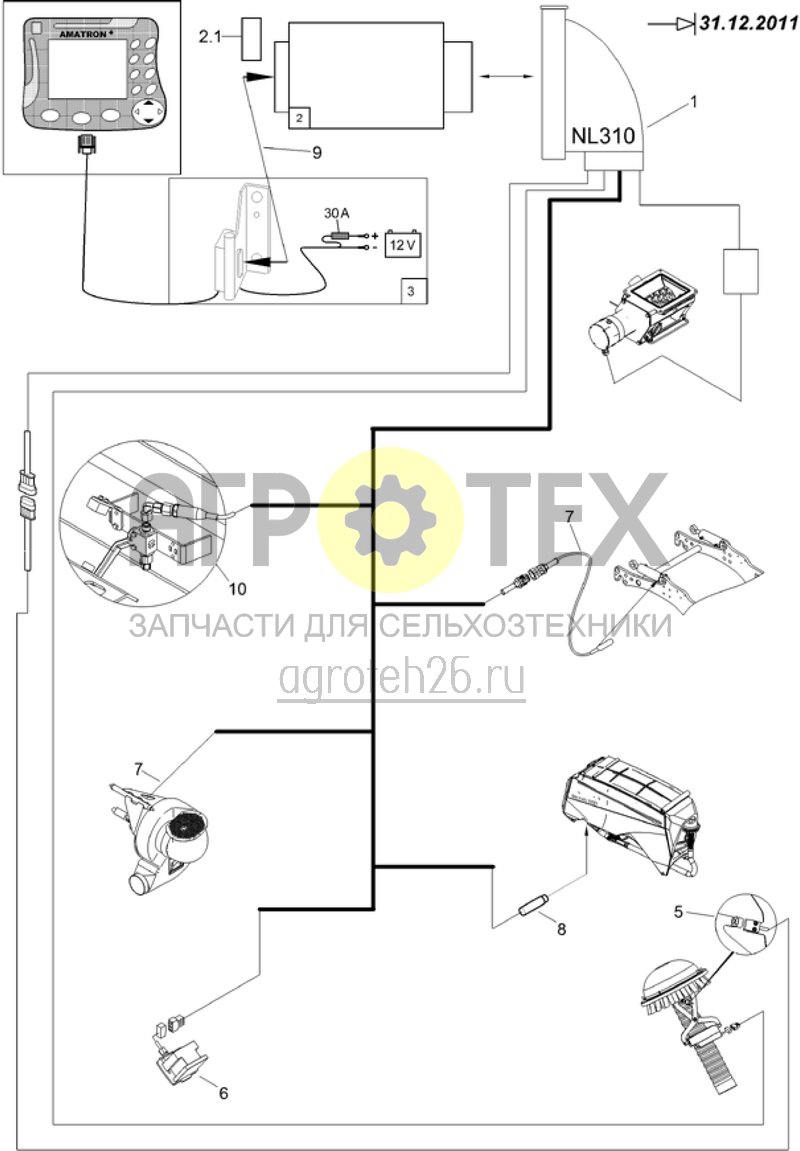  AMATRON + электрич. привод Cay.6001 до 31.12.2011 (ETB-001028)  (№2 на схеме)