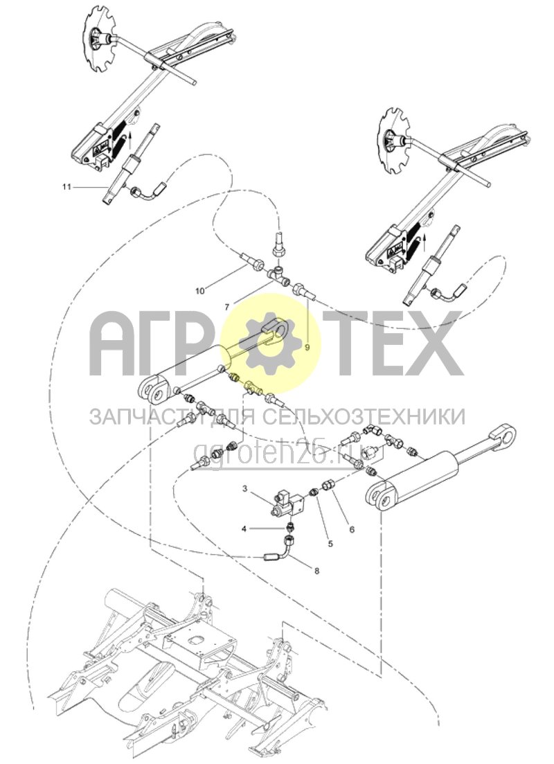 Чертеж  Hydr.teile Vorauflaufmarkierung VAM - optional (ETB-001043) 