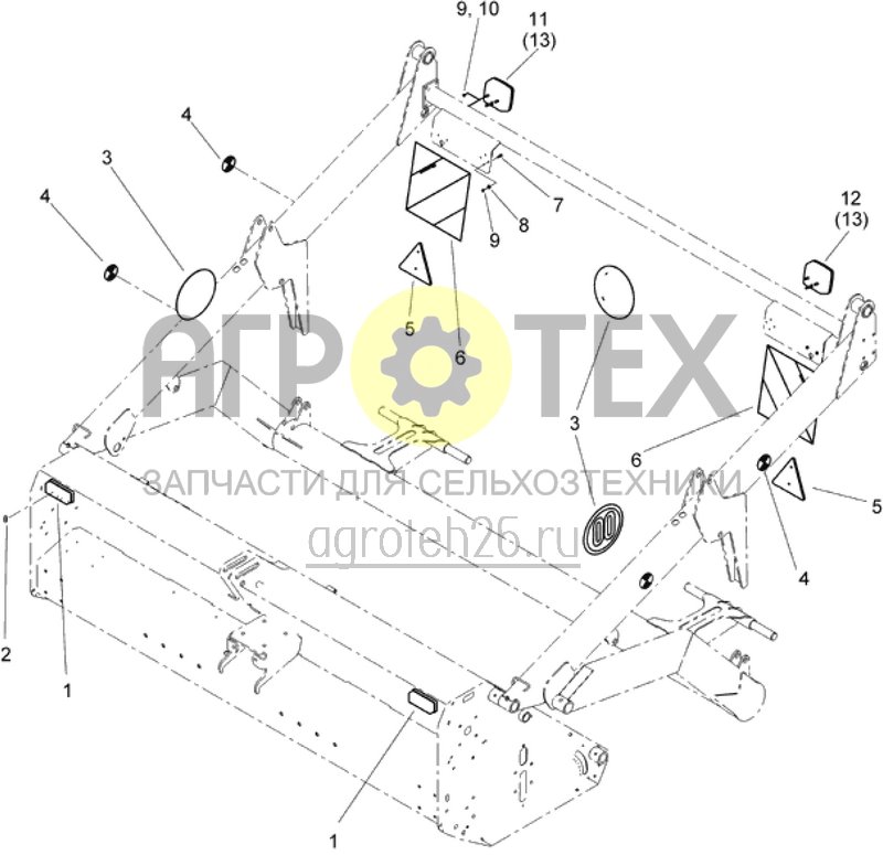 Чертеж  Beleuchtung und Warntafeln (ETB-001055) 