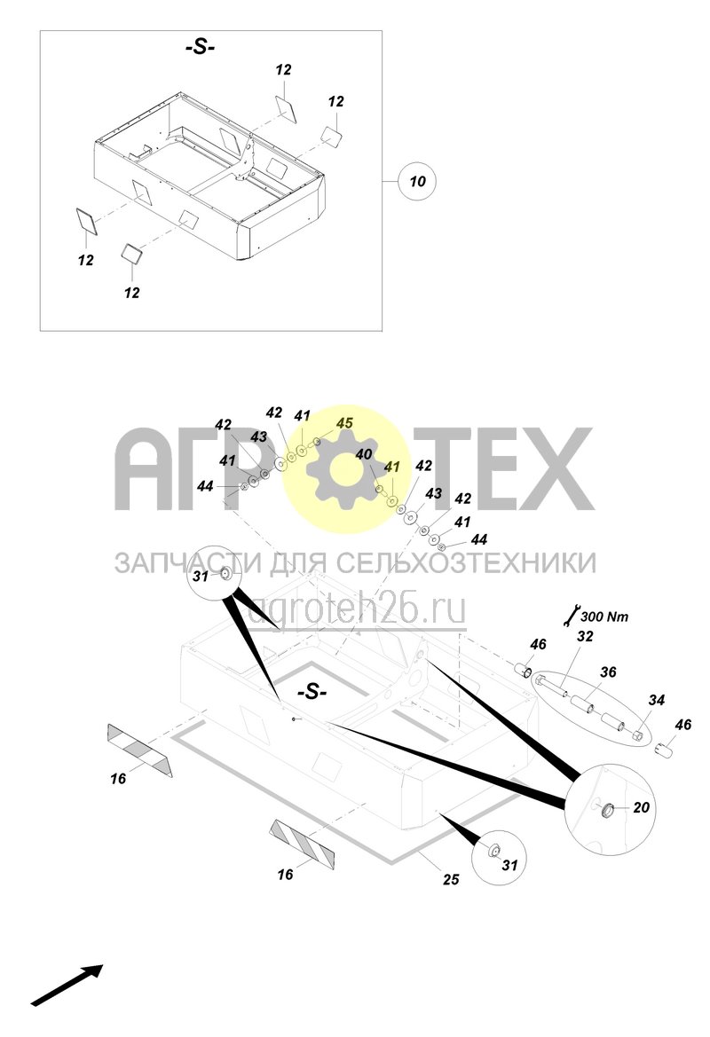 Чертеж  (RUS)Aufsatz S 2600 geschwei?t (ETB-001072) 