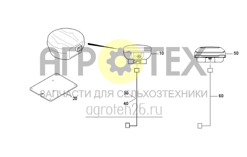 Чертеж  (RUS)GPS-Empf?nger Novatel AgStar (ETB-001157) 