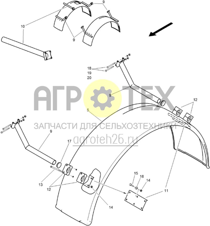 Чертеж  (RUS)Kotfl?gel 550/1750 (ETB-001222) 