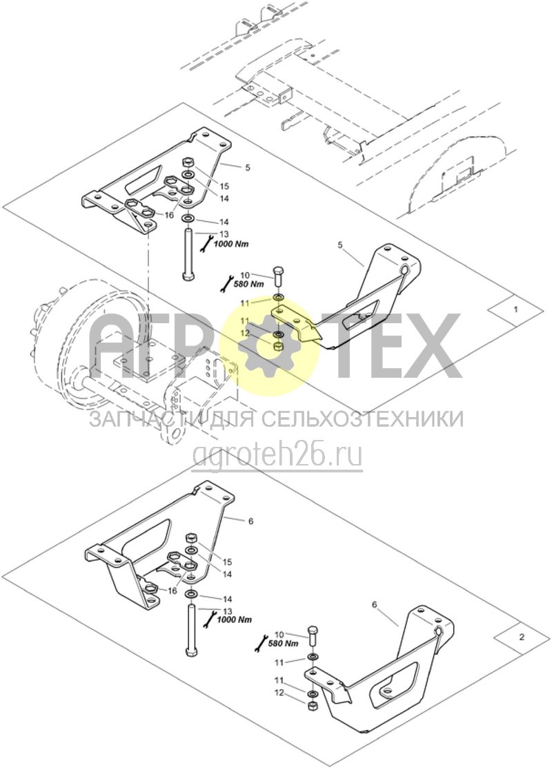 Чертеж  (RUS)Achsbock 180 mm/280 mm (f?r Achse 947148 und 947138) (ETB-001229) 