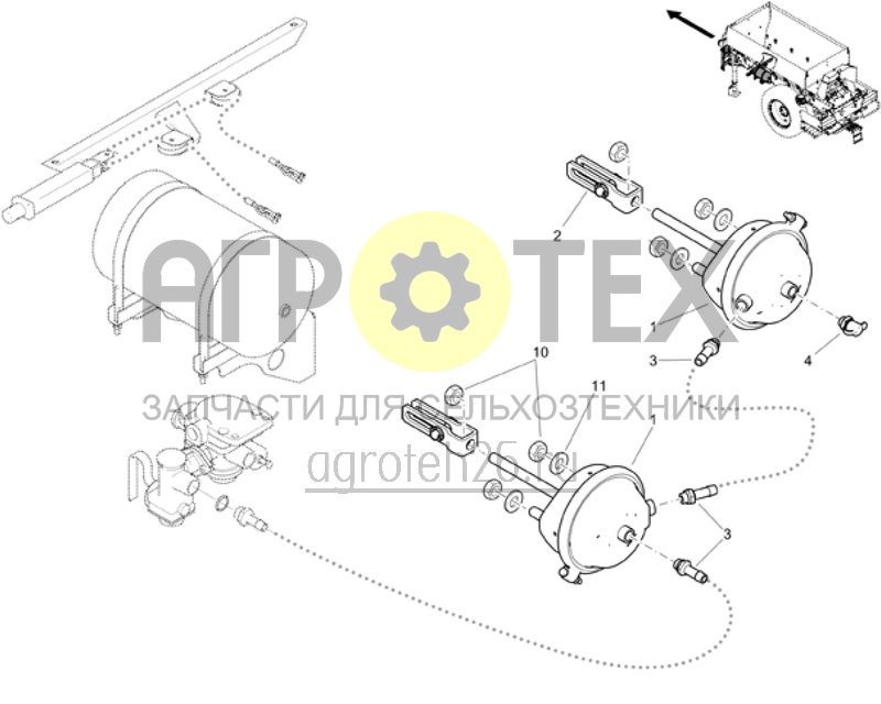  (RUS)Eineitungs-Druckluftbremsanlage Typ 24 (ETB-001234)  (№3 на схеме)