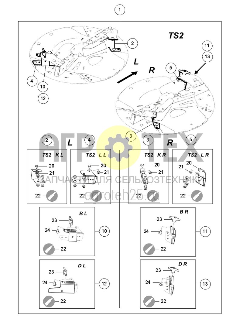  (RUS)Grenzstreuschaufelsatz TS2 (ETB-001261)  (№13 на схеме)