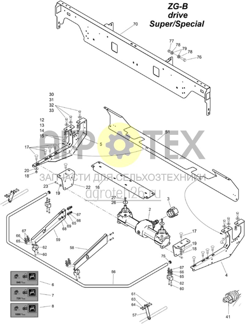 Чертеж  (RUS)Universalstreuwerk/Rahmenr?ckwand/Rohrschutzb?gel ZG-B (ETB-001282) 