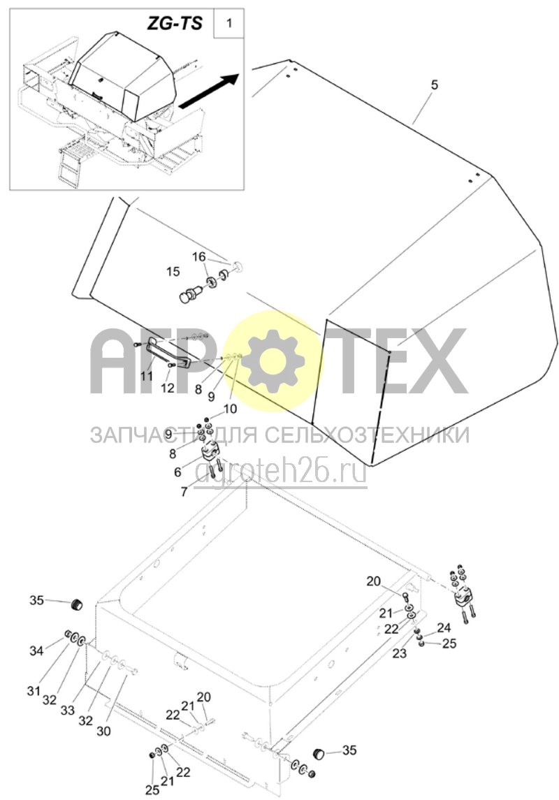  (RUS)Abdeckung Schleuse ZG-TS (1) (ETB-001299)  (№6 на схеме)