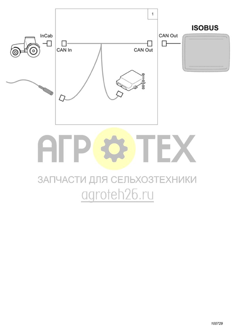 Чертеж  (RUS)Nachr?stsatz f?r ISOBUS TECU (ETB-001314) 