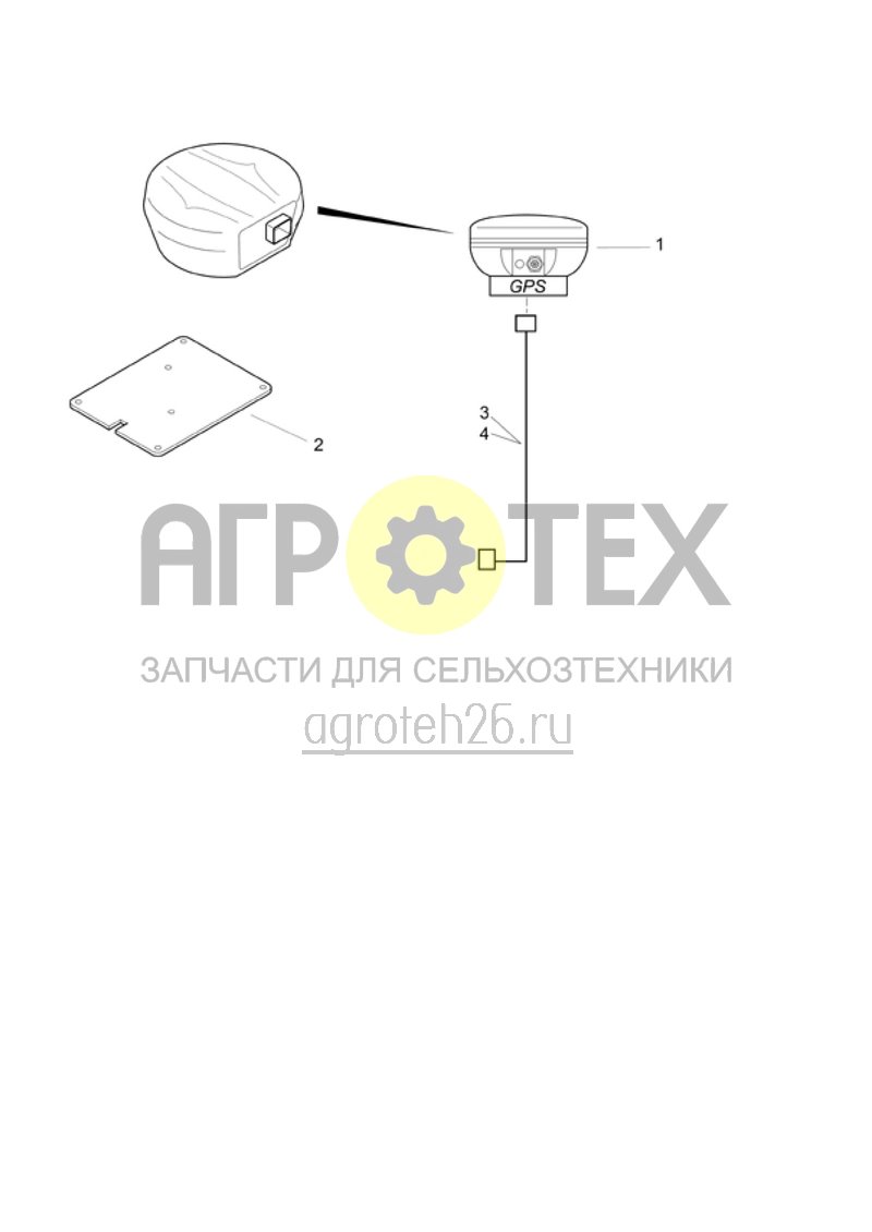 Чертеж  (RUS)GPS-Empf?nger Novatel AgStar (ETB-001315) 