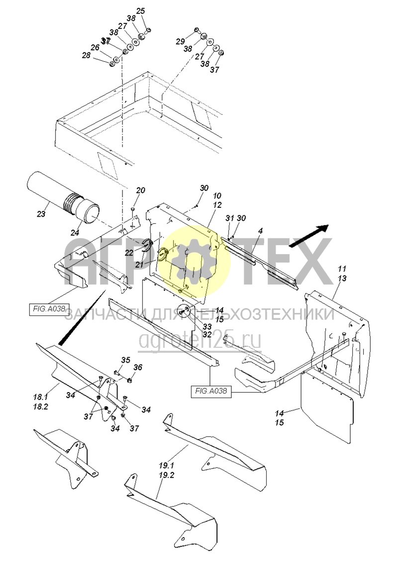 Чертеж  (RUS)Beleuchtungstr?ger / Schmtzf?nger (ETB-001376) 