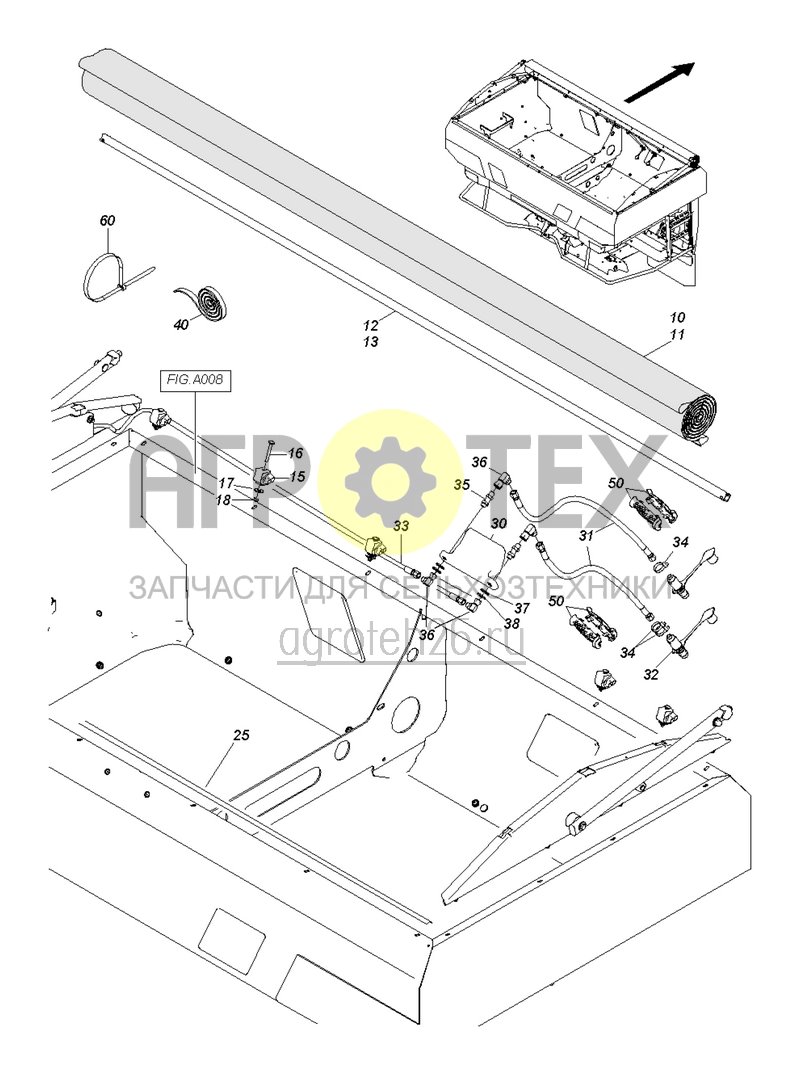 Чертеж  (RUS)Getriebe au?en mechanisch (geschaltet) - EA348 (ETB-001428) 