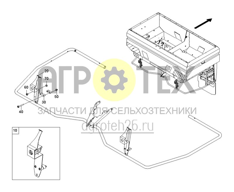  Монтажный комплект передней навески ZA (ETB-001437)  (№40 на схеме)