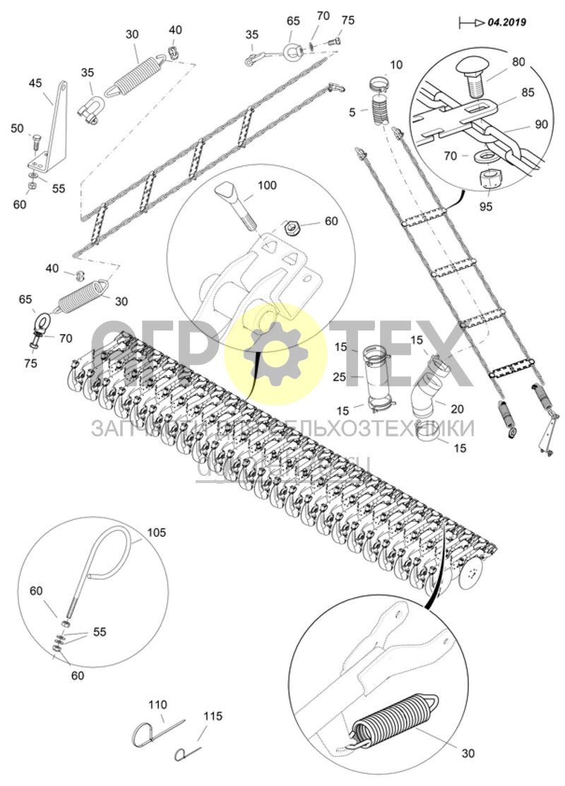  Комплект сошников Cirrus 6003-2 с 48 сошниками RoTeC pro (ETB-001743)  (№25 на схеме)