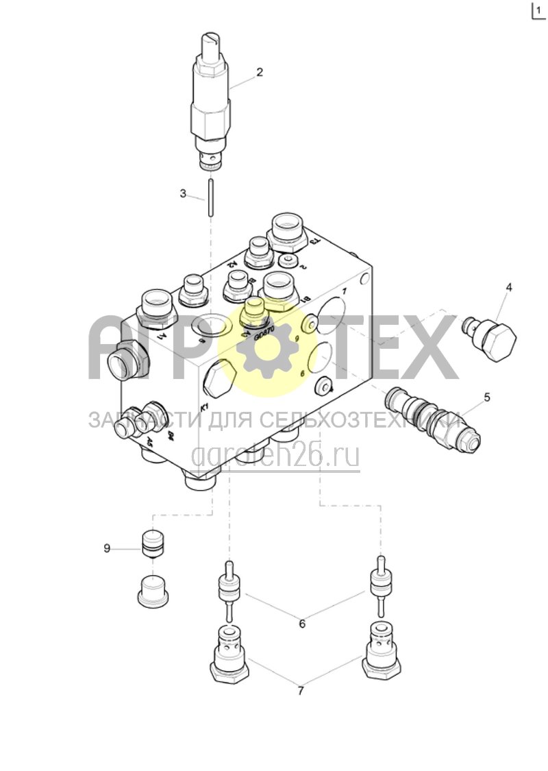 Чертеж  (RUS)GD748 - Steuerblock Aushub (ETB-001833) 