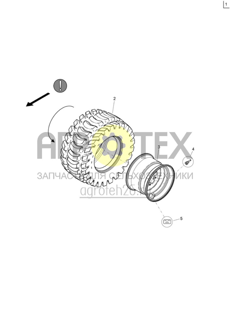 Чертеж  (RUS)Komplettrad LE425-15 (ETB-001933) 