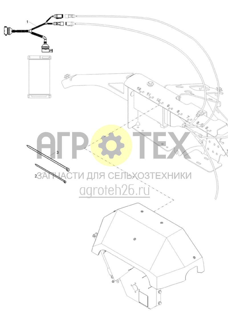 Чертеж  (RUS) Anschlusskabel D?ngerleitungs?berwachung f?r ISOBUS-Terminal (ETB-002074) 