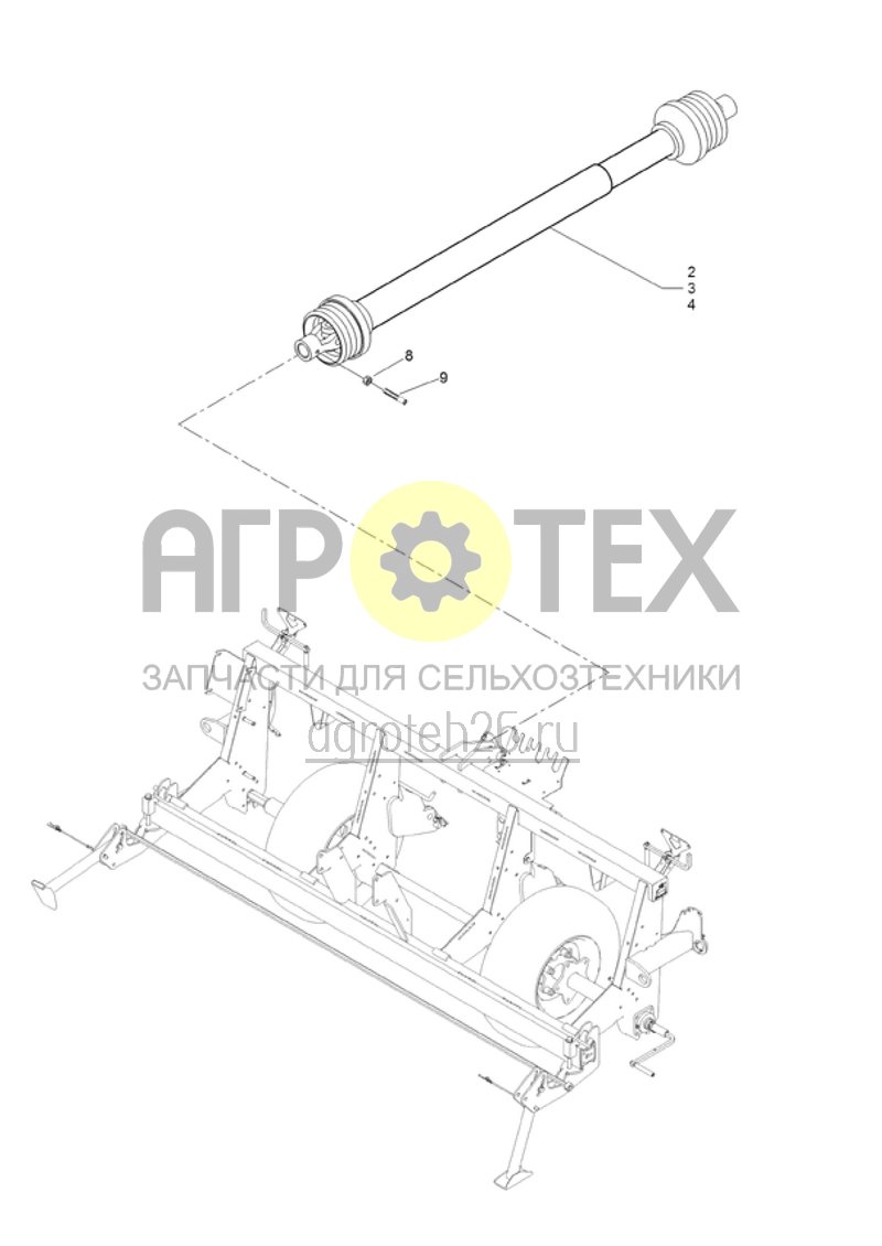 Чертеж  (RUS)Gelenkwelle W 2200 (ETB-002353) 