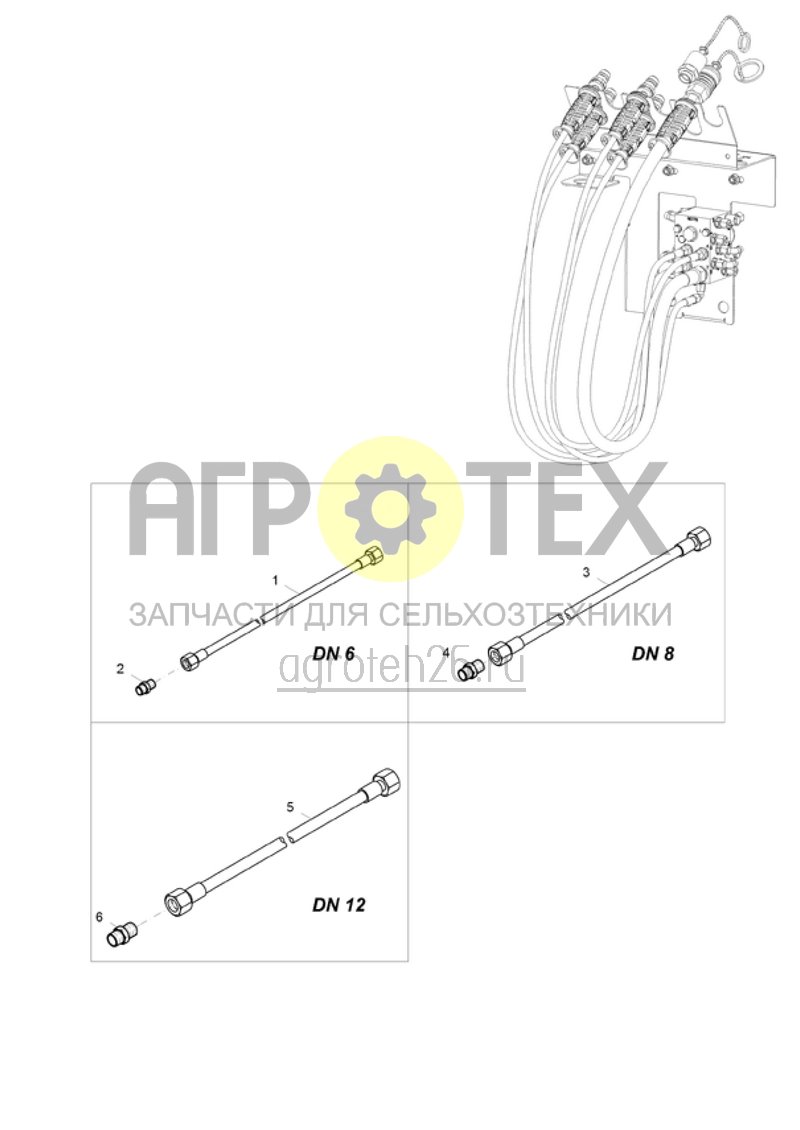 Чертеж  (RUS)Schlauchverl?ngerung 1 - 3 (ETB-002370) 