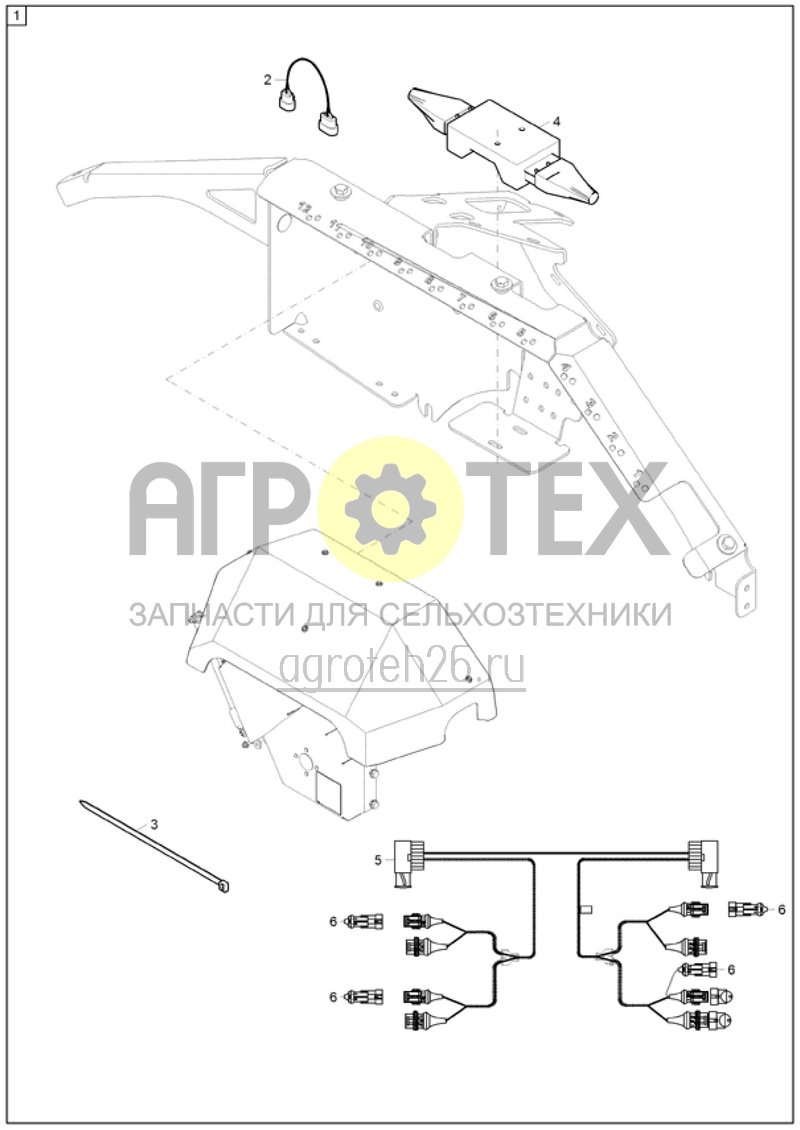 Чертеж  (RUS)Abschaltkabelbaum ISOBUS Reihe 5-8 (ETB-002390) 