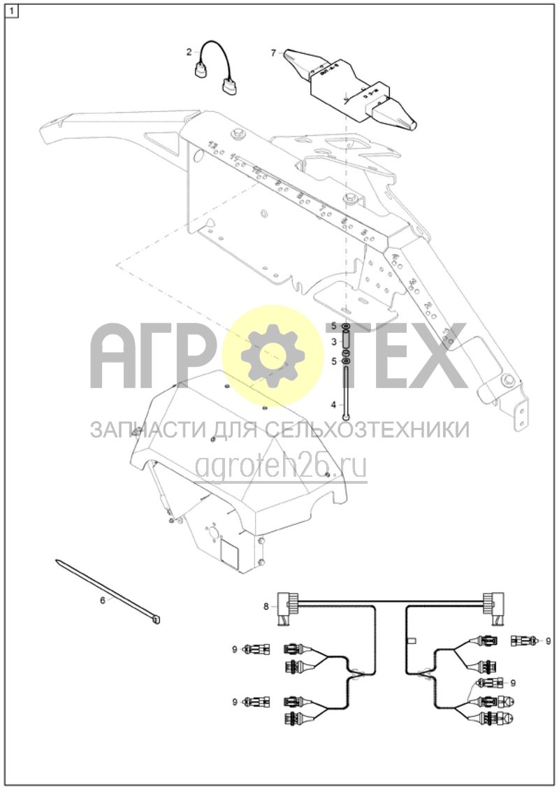 Чертеж  (RUS)Abschaltkabelbaum ISOBUS Reihe 9-12 (ETB-002391) 