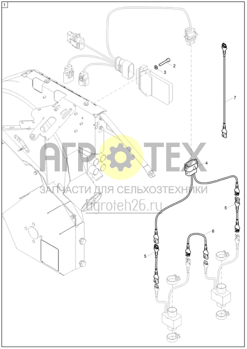 Чертеж  (RUS)Anbau-Kit Saatleitungs?berwachung f?r ED mit Heckbeh?lter (ETB-002402) 