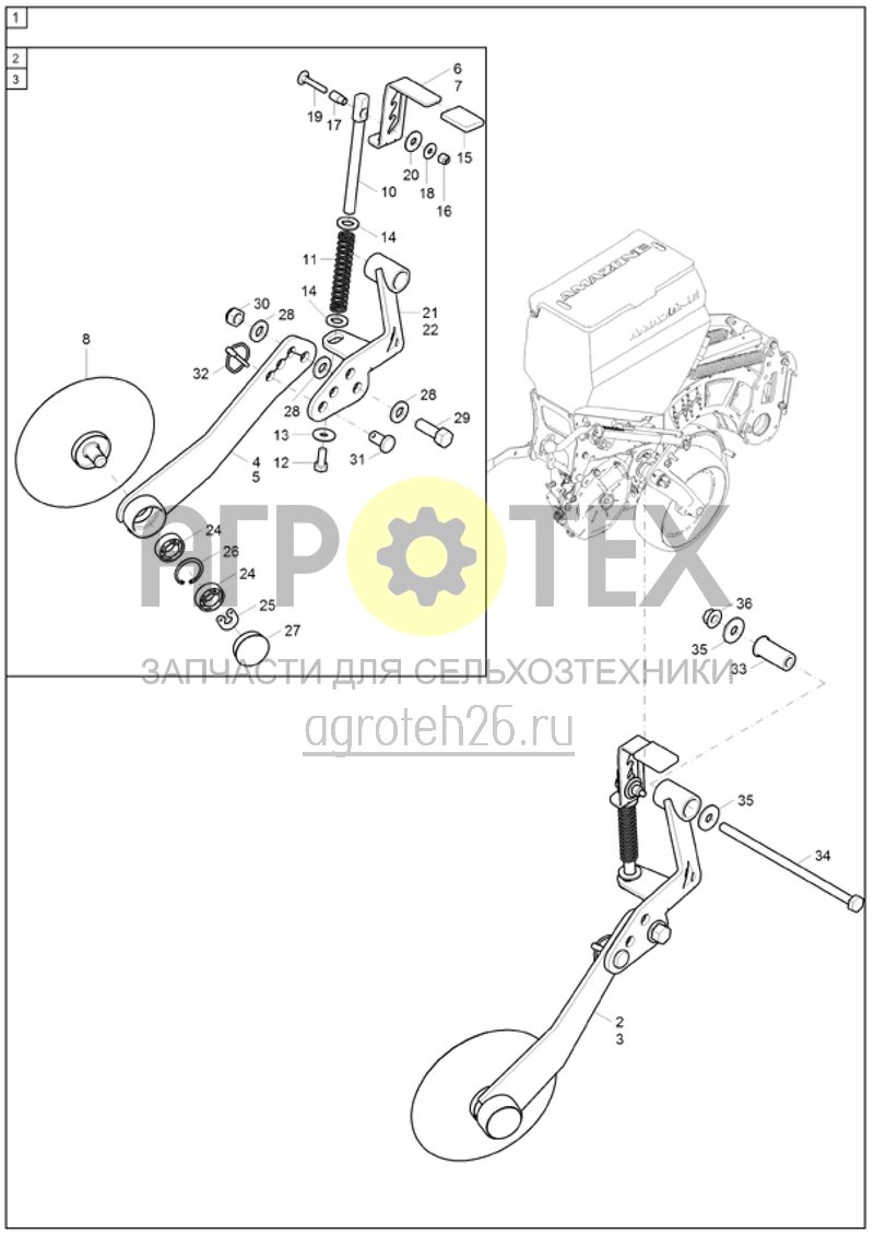 Чертеж  (RUS)Antrieb Frontd?ngerbeh?lter (ETB-002432) 