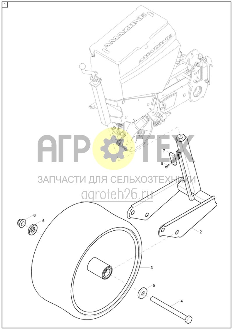 Чертеж  (RUS)Walkgummirolle ?=370mm CLASSIC (ETB-002433) 